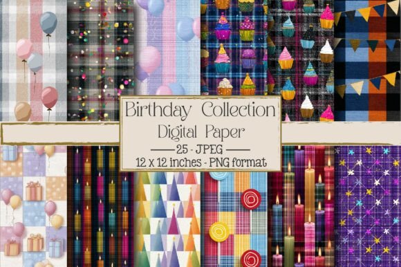 Birthday Patterns Collection – 25 Designs for Creative Projects