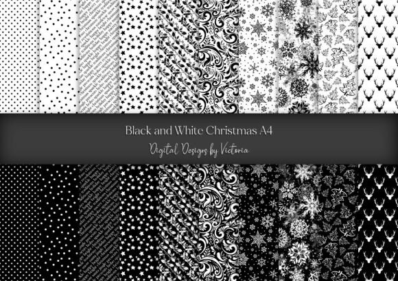Black and White Christmas A4: A Timeless Resource for Creative Projects