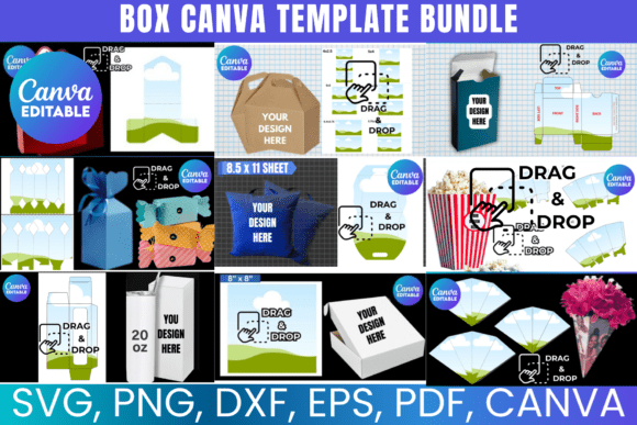Box Canva Editable Template Bundle: Customize Your Gift Boxes with Ease
