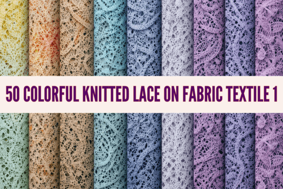 Colorful Lacy and Knitted Patterns Backgrounds: A Versatile Design Element