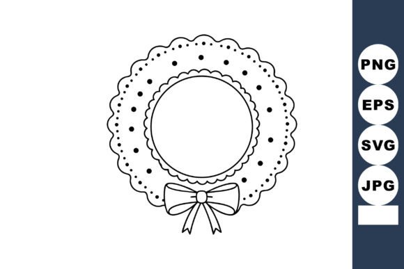 Decorative Round Lace Doily with Bow Rib