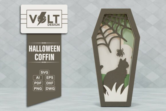 Halloween Coffin 3D SVG Multilayer File – A Creative Resource for DIY Enthusiasts