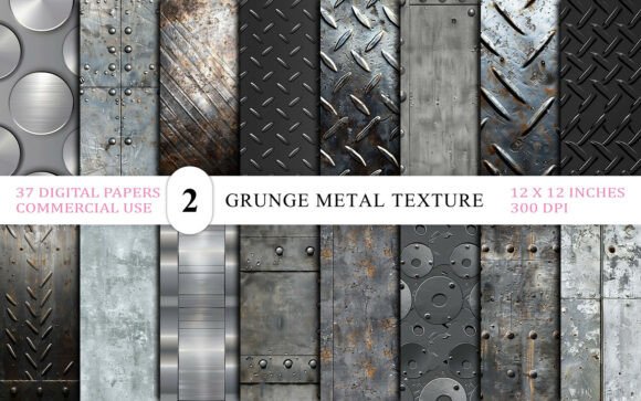 Industrial Grunge Metal Textures for Creative Projects