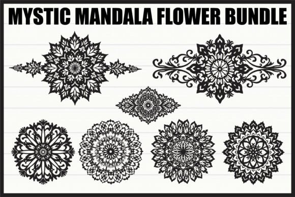 Mystic Mandala Flower Vector Bundle: A Versatile Resource for Creative Projects