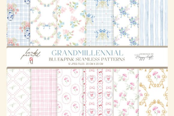 Pastel Grandmillennial Patterns: A Soft Touch of Nostalgia in Modern Design