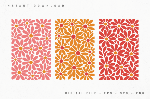Retro Floral Seamless Patterns Set: A Versatile Design Resource for Creative Projects