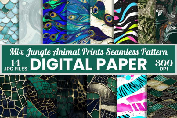 Transforming Creative Projects with Mix Jungle Animal Prints Seamless Pattern
