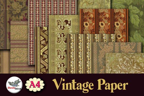 Vintage Ornamental Paper Pack – A4